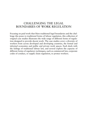 Challenging the Legal Boundaries of Work Regulation