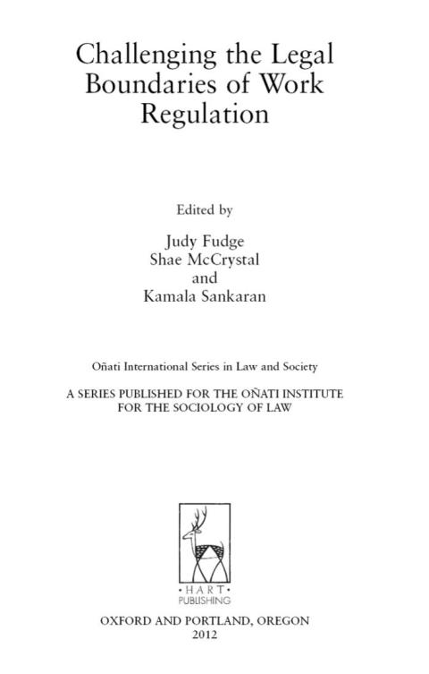 Cover image for book Challenging the Legal Boundaries of Work Regulation
