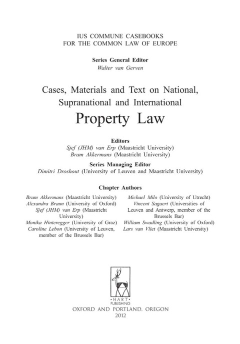 Cases, Materials and Text on Property Law