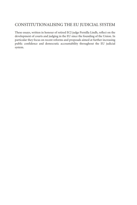 Cover image for book Constitutionalising the EU Judicial System