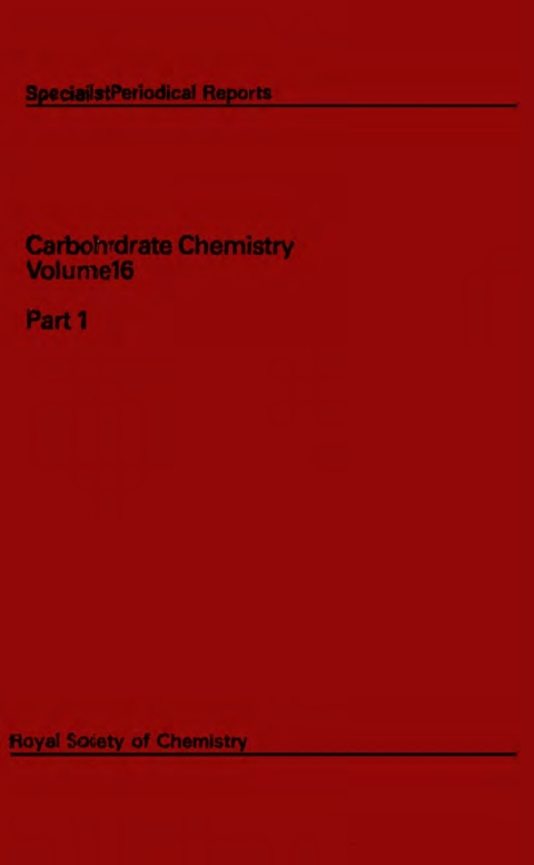 Cover image for book Carbohydrate Chemistry