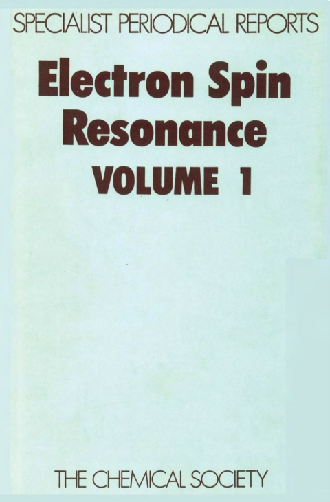 Cover image for book Electron Spin Resonance