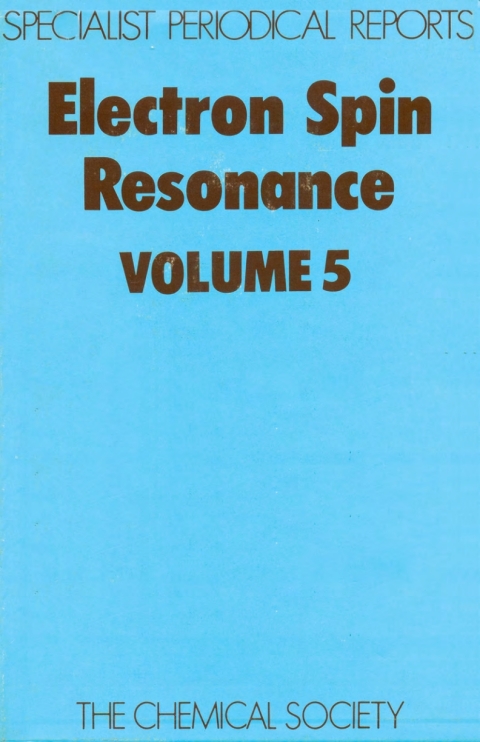 Cover image for book Electron Spin Resonance