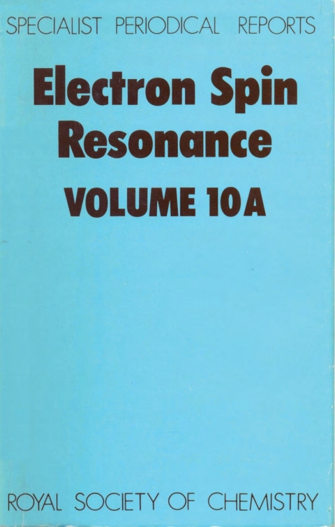 Cover image for book Electron Spin Resonance