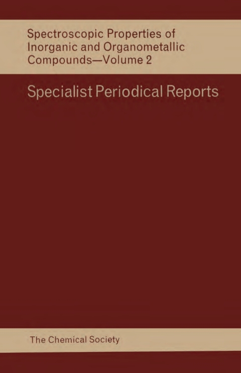 Cover image for book Spectroscopic Properties of Inorganic and Organometallic Compounds