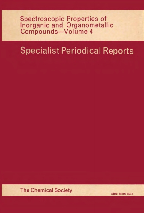Cover image for book Spectroscopic Properties of Inorganic and Organometallic Compounds