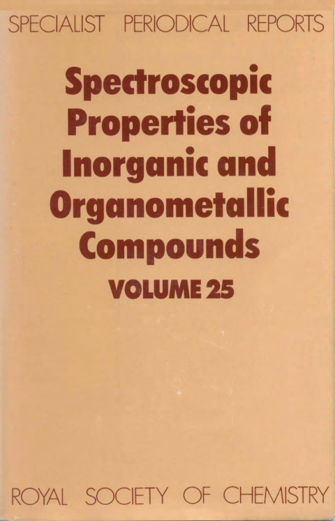 Cover image for book Spectroscopic Properties of Inorganic and Organometallic Compounds