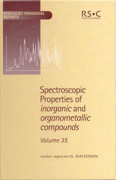 Cover image for book Spectroscopic Properties of Inorganic and Organometallic Compounds