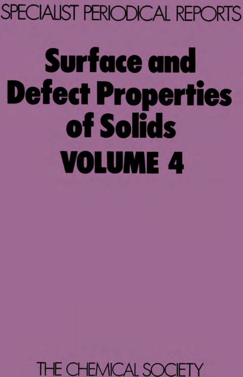 Cover image for book Surface and Defect Properties of Solids