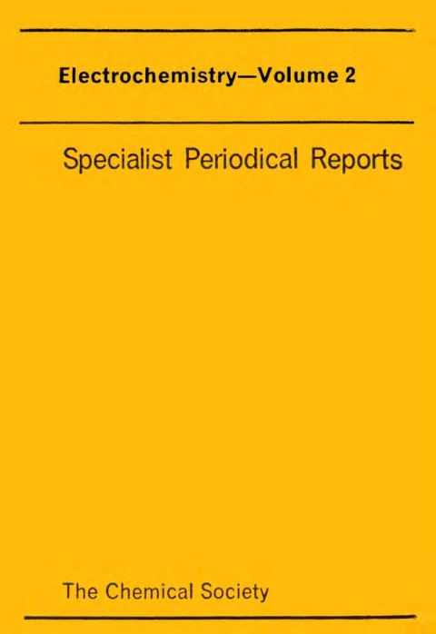 Cover image for book Electrochemistry
