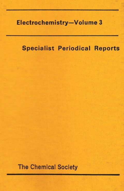 Cover image for book Electrochemistry