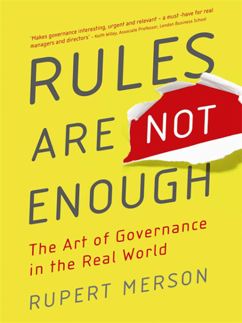 Cover image for book Rules Are Not Enough