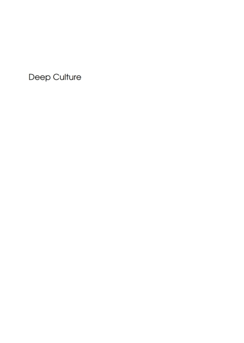 Cover image for book Deep Culture