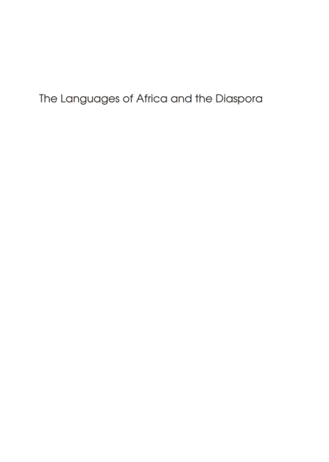 Cover image for book The Languages of Africa and the Diaspora