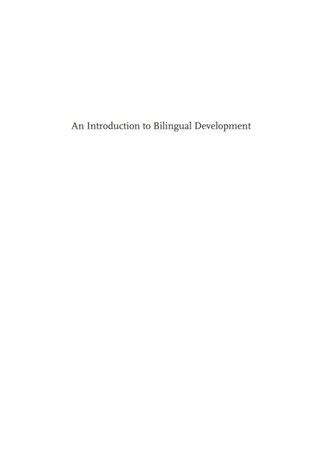 Cover image for book An Introduction to Bilingual Development