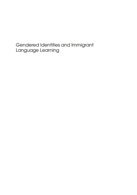 Cover image for book Gendered Identities and Immigrant Language Learning