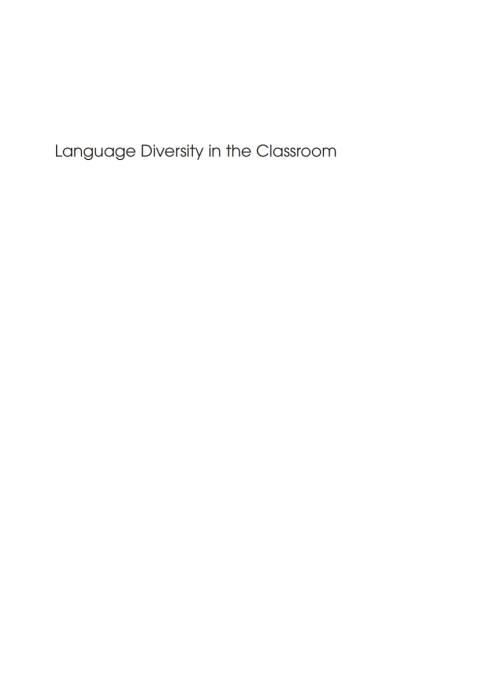 Cover image for book Language Diversity in the Classroom