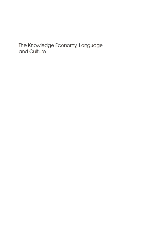The Knowledge Economy, Language and Culture 