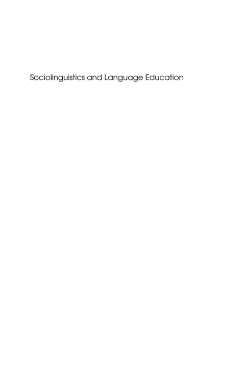 Sociolinguistics and Language Education 