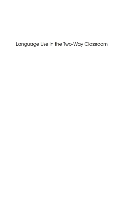 Cover image for book Language Use in the Two-Way Classroom