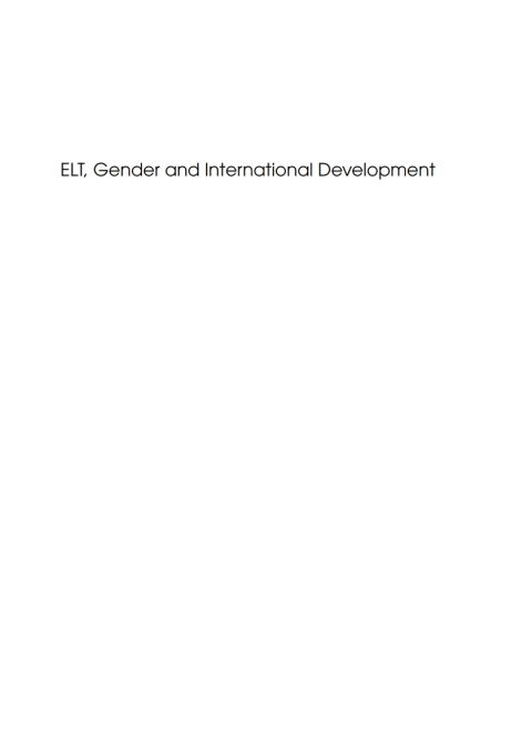 Cover image for book ELT, Gender and International Development