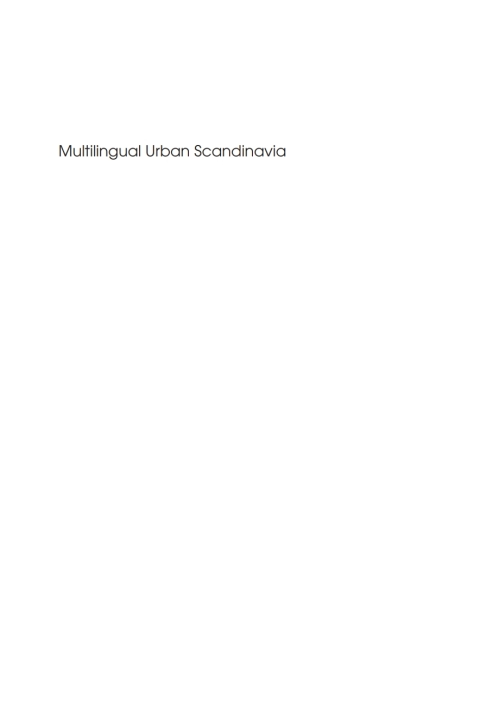 Cover image for book Multilingual Urban Scandinavia