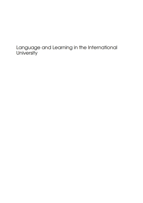 Cover image for book Language and Learning in the International University