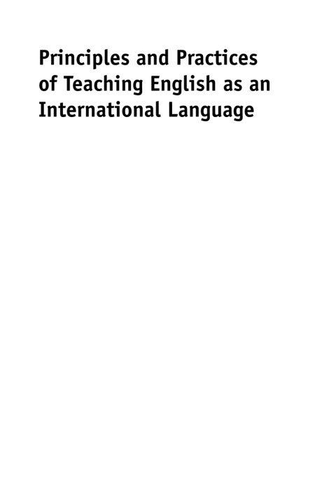 Cover image for book Principles and Practices of Teaching English as an International Language