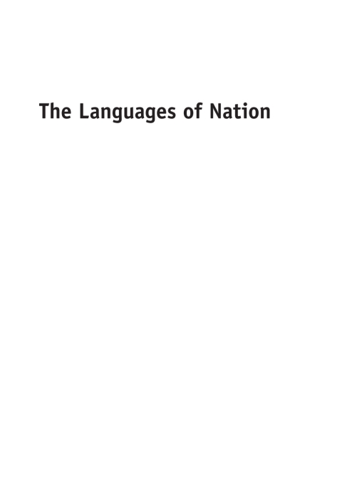 Cover image for book The Languages of Nation