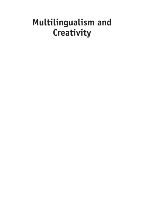Cover image for book Multilingualism and Creativity