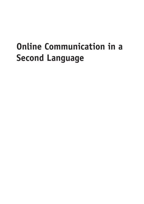 Cover image for book Online Communication in a Second Language