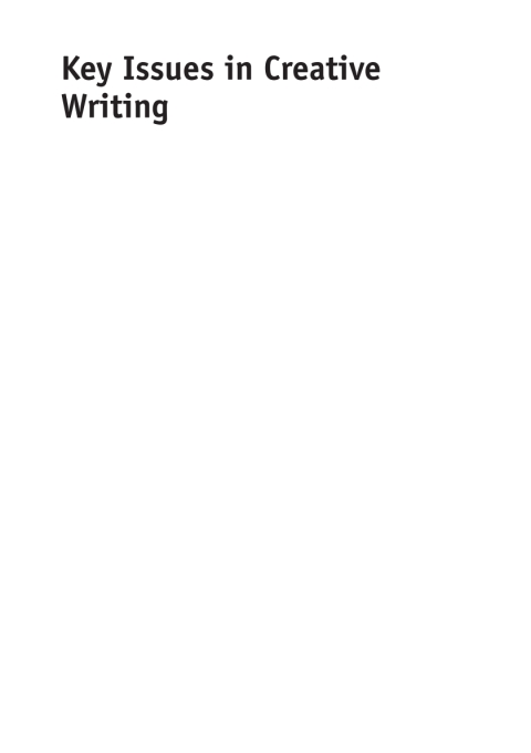 Cover image for book Key Issues in Creative Writing