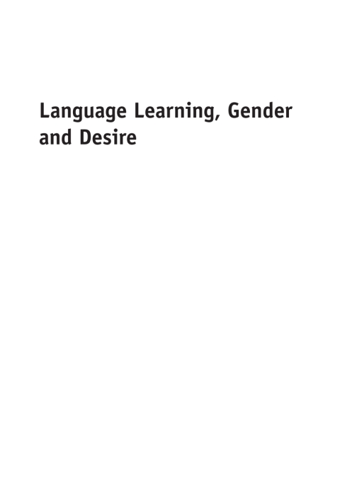 Cover image for book Language Learning, Gender and Desire