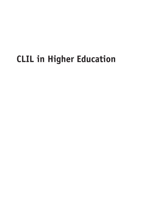 Cover image for book CLIL in Higher Education
