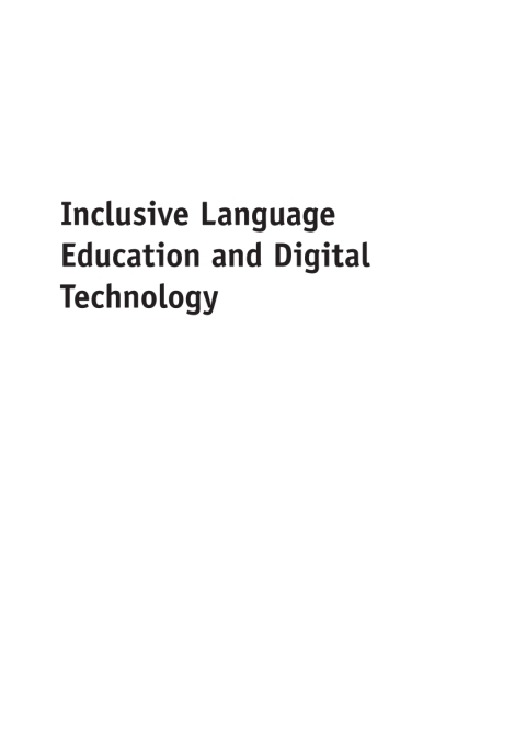 Cover image for book Inclusive Language Education and Digital Technology