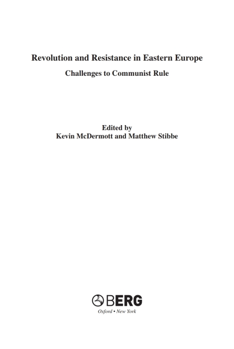 Revolution and Resistance in Eastern Europe 