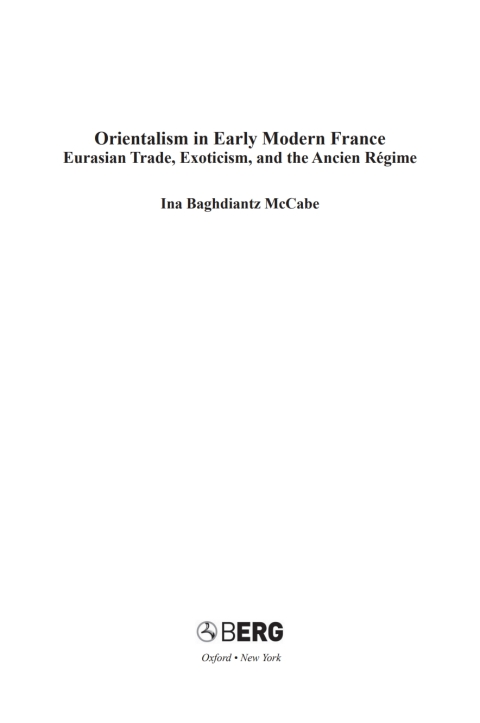 Cover image for book Orientalism in Early Modern France