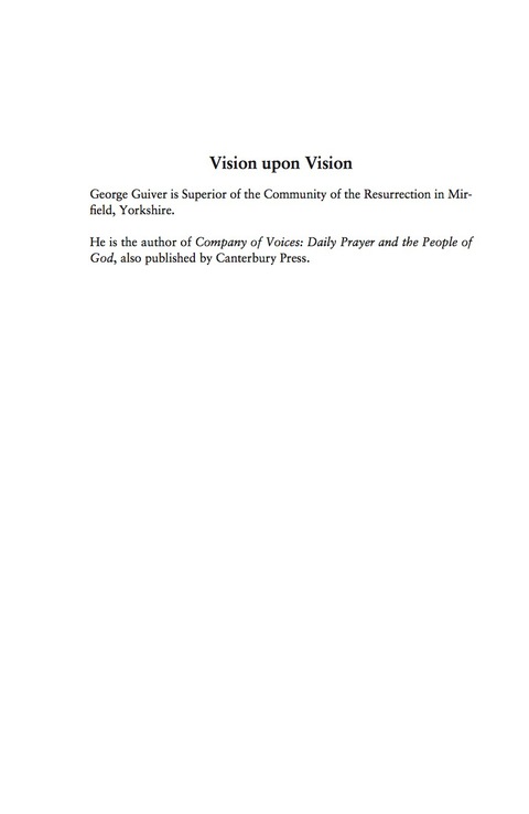 Cover image for book Vision Upon Vision