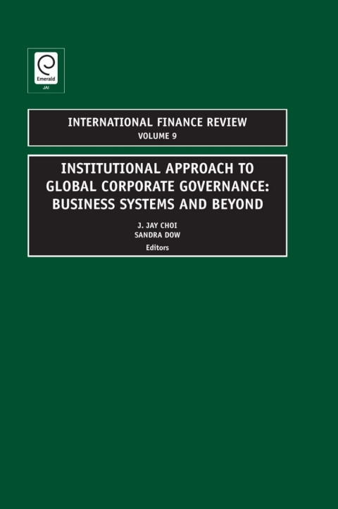 Cover image for book Institutional Approach to Global Corporate Governance