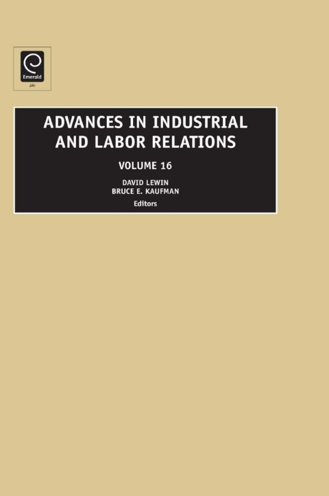 Cover image for book Advances in Industrial and Labor Relations
