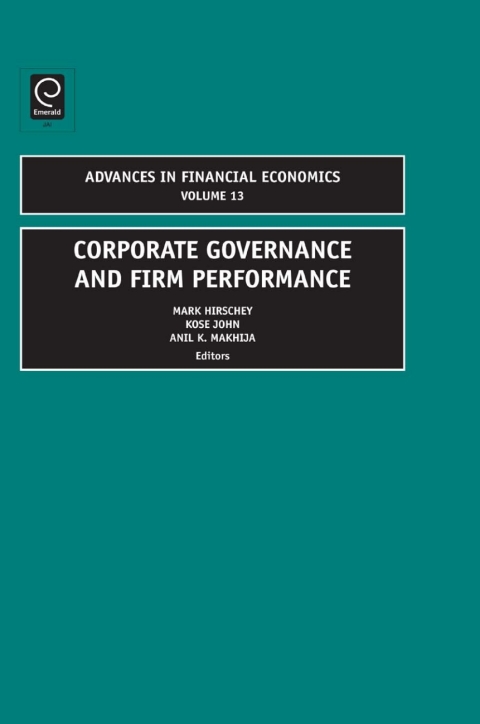 Cover image for book Corporate Governance and Firm Performance