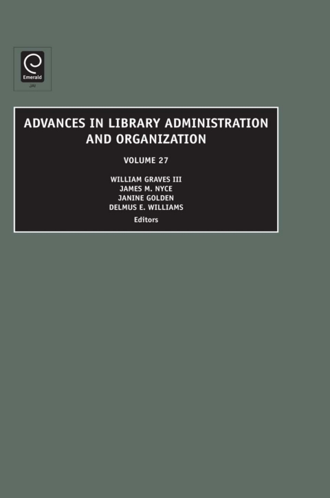 Cover image for book Advances in Library Administration and Organization