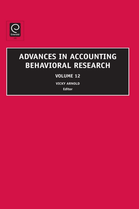 Cover image for book Advances in Accounting Behavioral Research
