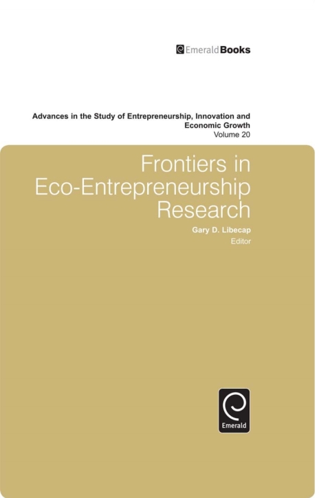 Cover image for book Frontiers in Eco Entrepreneurship Research