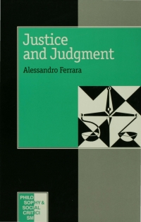 Cover image: Justice and Judgement 1st edition 9780803978218