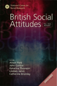 Cover image: British Social Attitudes 19th edition 9780761974543