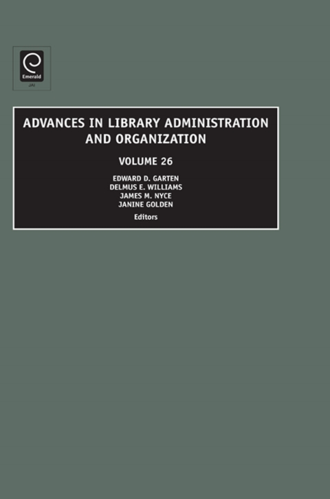Cover image for book Advances in Library Administration and Organization