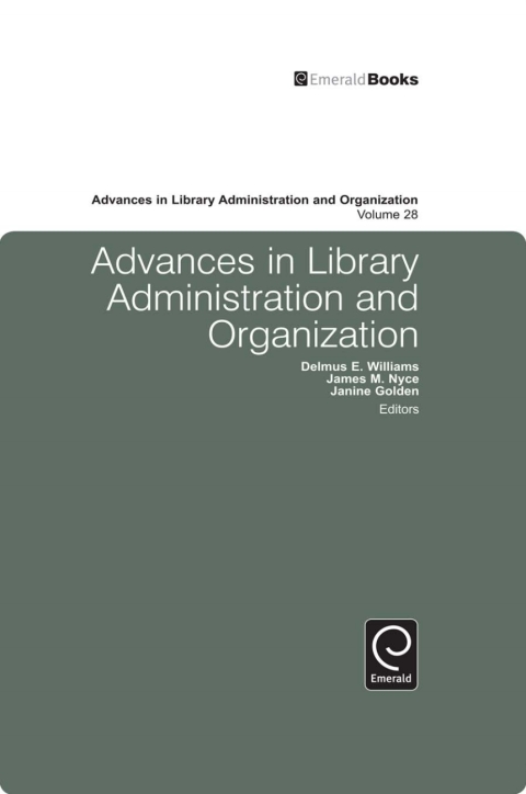 Cover image for book Advances in Library Administration and Organization