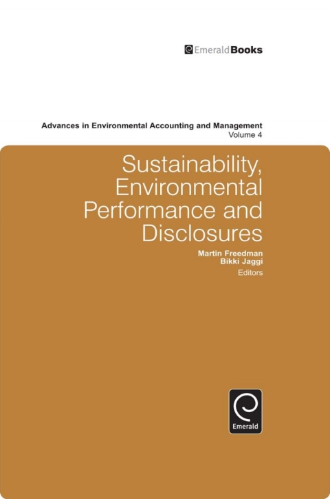 Cover image for book Sustainability, Environmental Performance and Disclosures