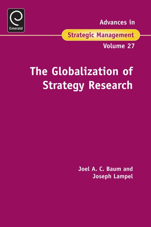 Cover image for book The Globalization Of Strategy Research